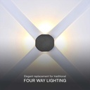 V-TAC Aplique LED Redondo - IP54 - Negro - 4W - 390 Lumens - 4000K-extra-5.webp