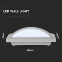 V-TAC LED Luz de Pared - Softlight Pasamuros - IP65 Impermeable - Gris - 12W - 500 Lumens - 4000K-extra-6.webp
