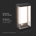 Aplique Solar V-TAC - IP54 - Cuerpo Negro - 95 Lumens - 3000K-extra-4.webp