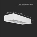 Luz Solar de Pared con Sensor V-TAC - IP65 Impermeable - Cuerpo Blanco - 900 Lumens - 4000K-extra-2.webp