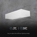 Luz Solar de Pared con Sensor V-TAC - IP65 Impermeable - Cuerpo Blanco - 900 Lumens - 4000K-extra-5.webp
