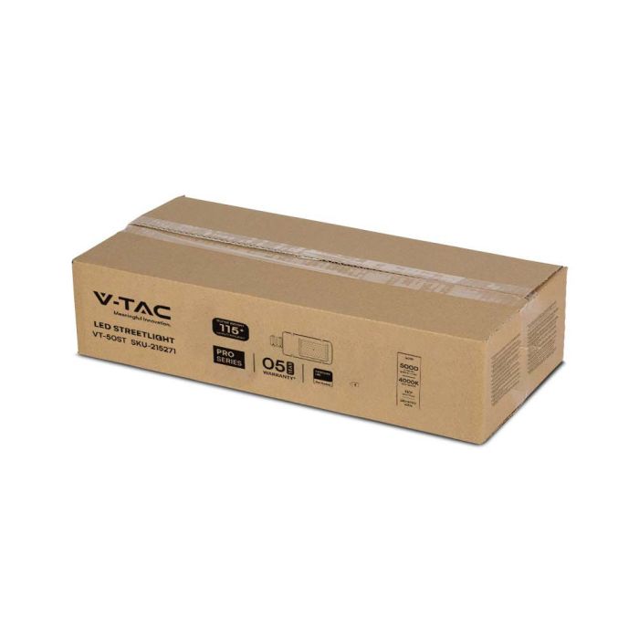 V-TAC LED Farola - Samsung - 115 Lumens - IP65 Impermeable - Gris - 50W- 5000 Lumens - 4000K-extra-11.webp