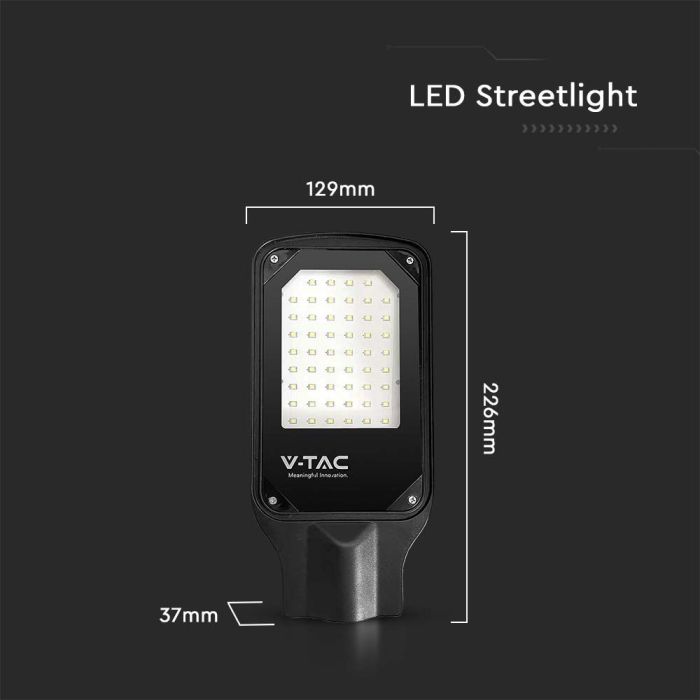 Farola LED Slim - IP65 Impermeable - Negra - 30W - 2510 Lumens - 6500K-extra-3.webp