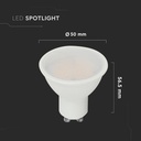 V-TAC LED Spot Light - 100lm/w - GU10 - Lente 100° - IP20 - Blanco - 10W - 1000 Lumens - 4000K - Pack de 25-extra-3.webp