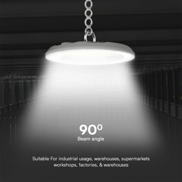 V-TAC LED Campana - Serie UFO - 90° - IP65 Estanco - 100W - 8300 Lumens - 3IN1-extra-7.webp