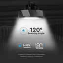 Campana LED V-TAC - Samsung - 180lm/w - MW - IP65 Impermeable - Negro - 100W - 18000 Lúmenes - 6400K-extra-8.webp