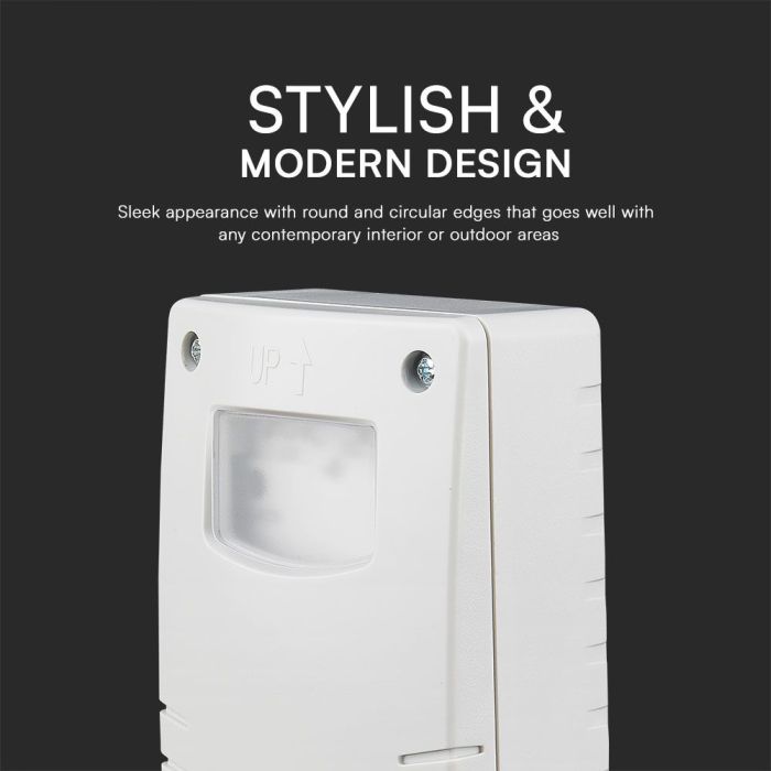 Fotocélulas de movimiento V-TAC - Estancas IP65 - Blancas-extra-3.webp