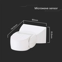 Sensor de movimiento por microondas V-TAC - Impermeable IP65 - Cuerpo blanco-extra-2.webp