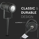 V-TAC Exterior - Luces de pincho para jardín - IP65 Impermeable - Negro - 12W - 720 Lúmenes - Verde-extra-8.webp