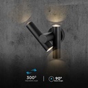 V-TAC LED Aplique Moderno - Foco 2 Vias - IP44 - Cuerpo Negro - 6W- 620 Lumens - 3000K-extra-7.webp