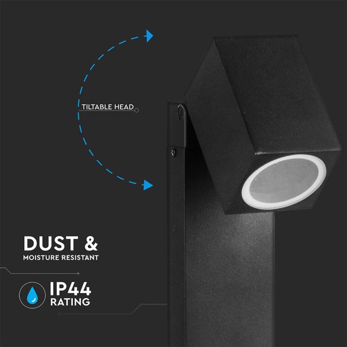 V-TAC Lámpara de exterior para bolardo - GU10 Accesorios - IP44 - Negro-extra-6.webp