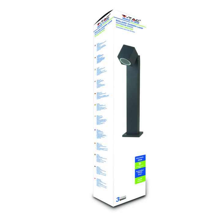 V-TAC Lámpara de exterior para bolardo - GU10 Accesorios - IP44 - Negro-extra-7.webp