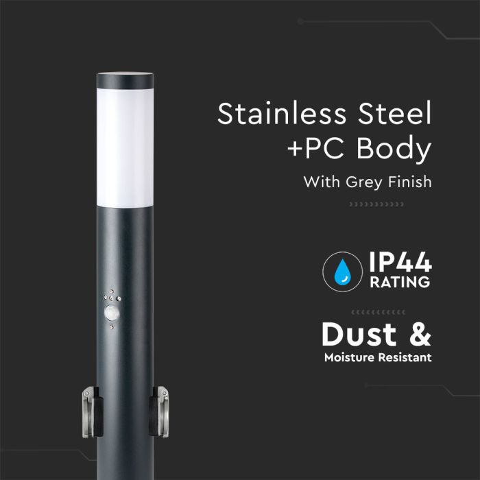 V-TAC Pilona de exterior - IP44 - Gris-extra-4.webp