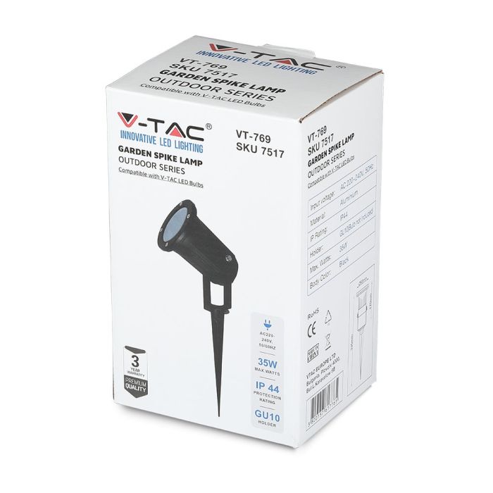 V-TAC Exterior - Herrajes para pinchos de jardín - IP44 - Negro-extra-13.webp