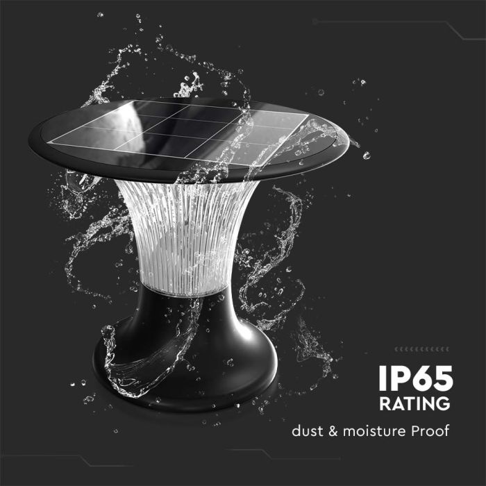 V-TAC Solar Sensor Luz de Pilar - IP65 Impermeable - Negro - 15W- 2200 Lumens - 6000K + 4000K-extra-10.webp