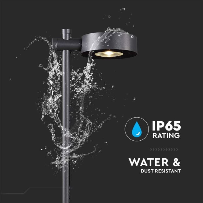V-TAC Lámpara de Bolardo para Exteriores - IP65 Impermeable - Cuerpo Negro - 6W- 620 Lumens - 4000K-extra-5.webp