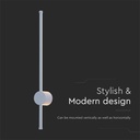 V-TAC LED Aplique Moderno - IP65 Impermeable - Cuerpo Blanco - 12W - 1400 Lumens - 3000K-extra-4.webp