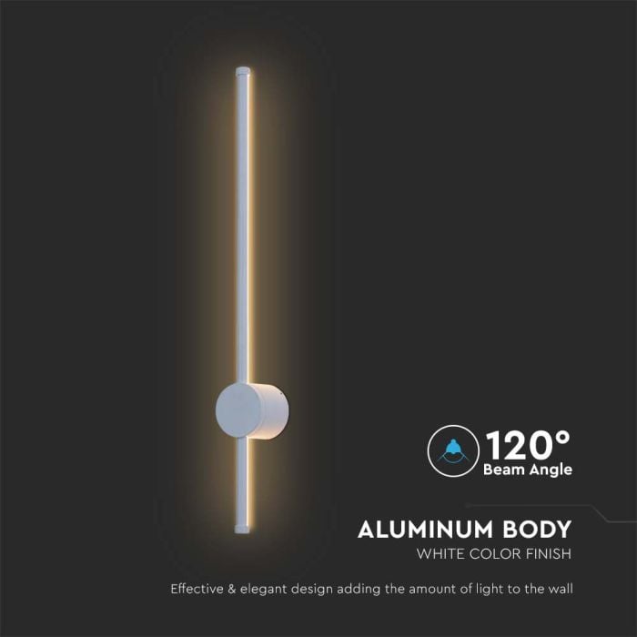 V-TAC LED Aplique Moderno - IP65 Impermeable - Cuerpo Blanco - 12W - 1590 Lumens - 4000K-extra-5.webp