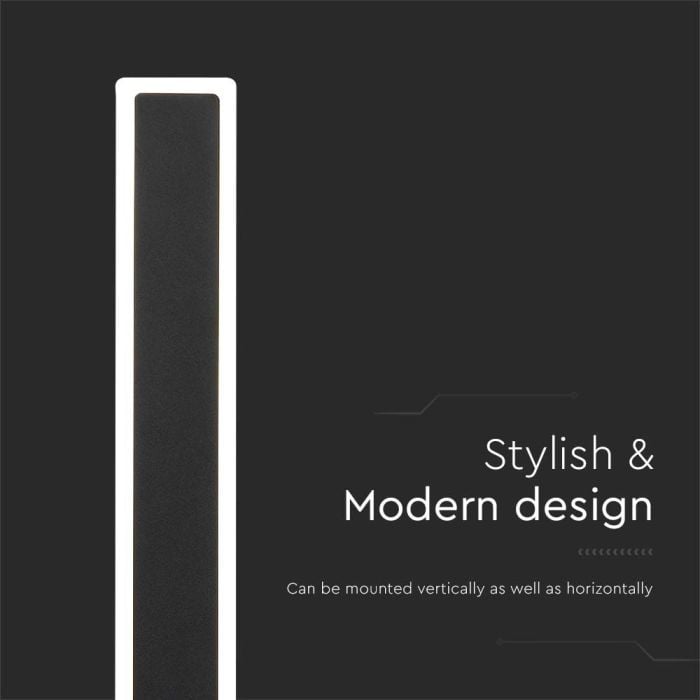 V-TAC LED Aplique Moderno - IP65 Impermeable - Cuerpo Negro - 17W- 2330 Lumens - 4000K-extra-4.webp