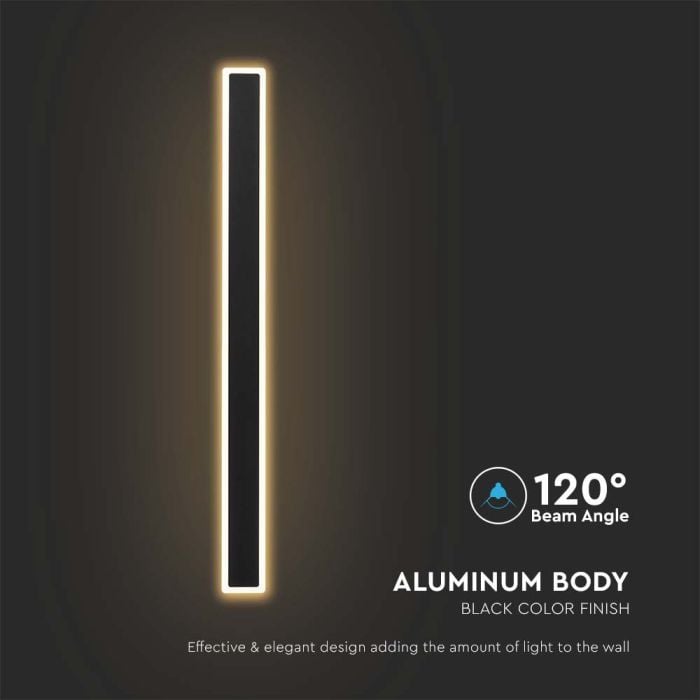 V-TAC LED Aplique Moderno - IP65 Impermeable - Cuerpo Negro - 17W- 2330 Lumens - 4000K-extra-5.webp