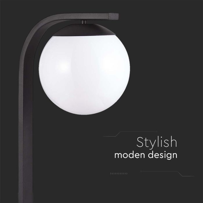 V-TAC Iluminación exterior - Lámpara de poste - Soporte E27 - IP44 - Negro mate-extra-4.webp