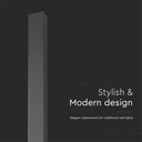 V-TAC LED Aplique Moderno - IP65 Impermeable - Cuerpo Antracita - 10W - 1300 Lumens - 4000K-extra-4.webp