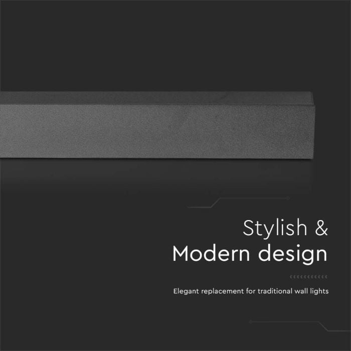 V-TAC LED Aplique Moderno - IP65 Impermeable - Cuerpo Negro - 23W - 3150 Lumens - 4000K-extra-4.webp