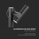 V-TAC LED Aplique Moderno - Foco 2 Vias - IP44 - Cuerpo Negro - 6W- 620 Lumens - 3000K-extra-5.webp