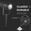 V-TAC Exterior - Luces de pincho para jardín - IP65 Impermeable - Negro - 12W - 720 Lúmenes - Verde-extra-8.webp