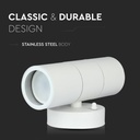 V-TAC Lámpara de Pared Exterior - UP - Down - Accesorios de Pared - Soporte GU10 - IP44 - Blanco Mate-extra-6.webp