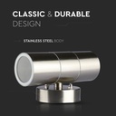 V-TAC Lámpara de Pared Exterior - UP - Down - Accesorios de Pared - Soporte GU10 - IP44 - Acero Inoxidable-extra-5.webp