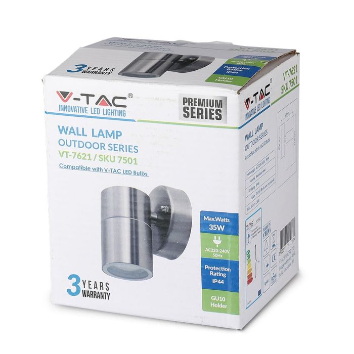 V-TAC Lámpara de Pared Exterior - Abajo - Accesorios de Pared - Soporte GU10 - IP44 - Acero Inoxidable-extra-11.webp