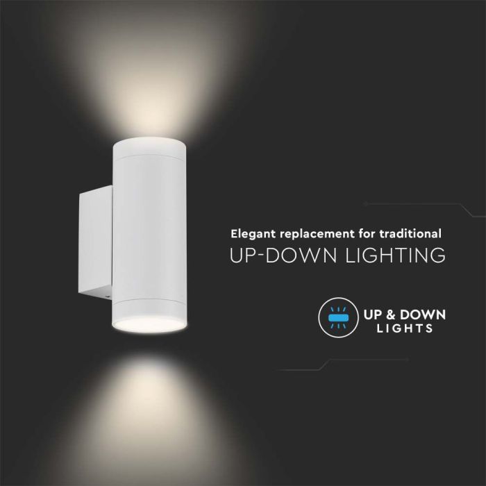 V-TAC Aplique Exterior - UP - Down - Accesorios de Pared - Soporte GU10 - IP54 - Blanco-extra-5.webp