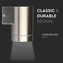 V-TAC Aplique de Pared Exterior - Accesorios de Pared - Soporte GU10 - IP44 - Acero Inoxidable-extra-8.webp