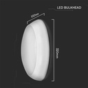 Luz LED de Cúpula Redonda - Sensor de Mamparo - Samsung - 130lm/w - IP65 Impermeable - 20W - 2600 Lumens - 3IN1-extra-3.webp