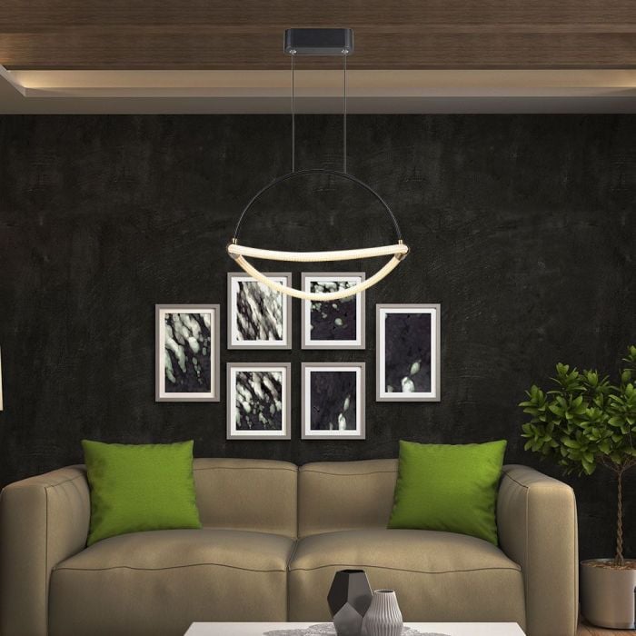 V-TAC Lámpara de techo de diseño - IP20 - Negra - 12W - 1440 Lumens - 3000K-extra-2.webp