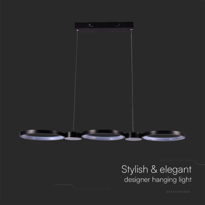 V-TAC Lámpara de Techo de Diseño - IP20 - Cuerpo Negro - 38W- 4560 Lumens - 3000K-extra-5.webp