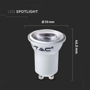 V-TAC LED Dicroica - Samsung - GU10 - Lente 38° - Blanco - 2W - 150 Lumens - 6500K-extra-2.webp