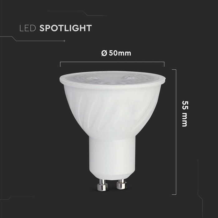 V-TAC LED Dicroica - GU10 - Lente 110° - IP20 - Blanco - 6W - 445 Lumens - 3000K-extra-2.webp