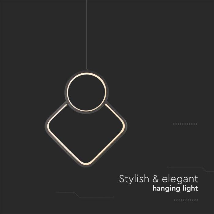 V-TAC Lámpara de Techo de Diseño - IP20 - Cuerpo Negro - 12W - 1300 Lumens - 4000K-extra-5.webp