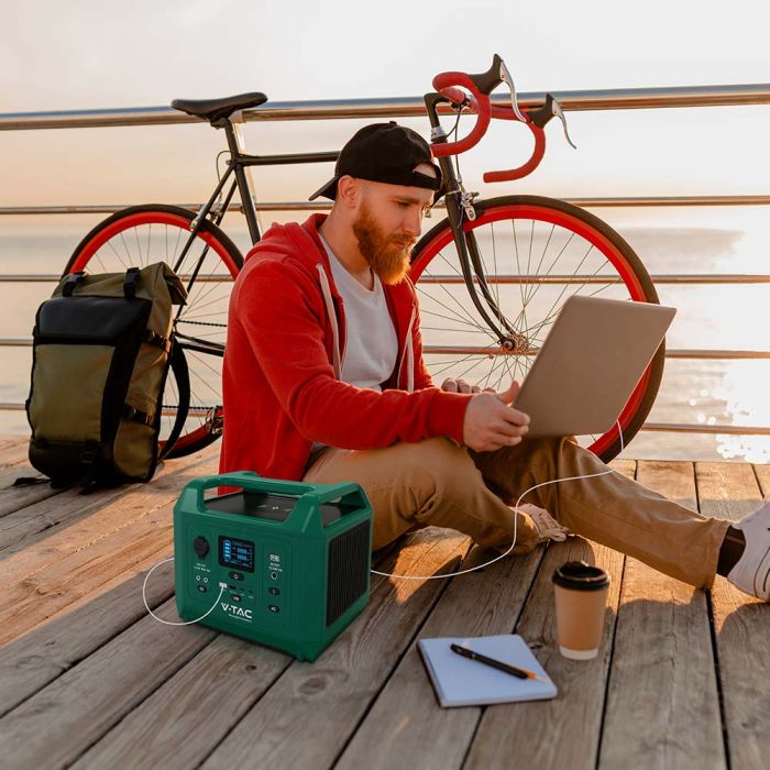 V-TAC Batería Portátil - Verde - 600W-extra-1.webp