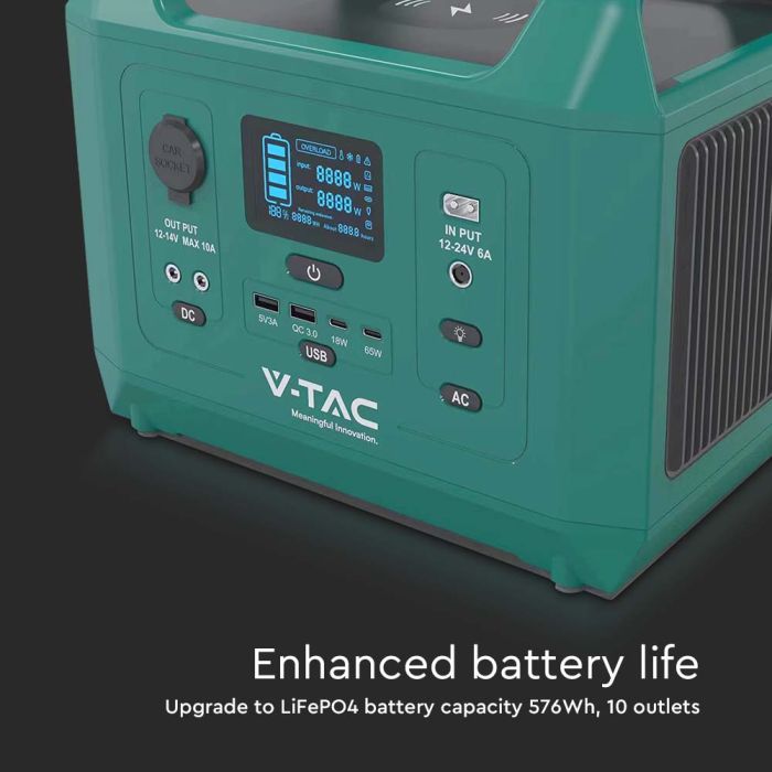 V-TAC Batería Portátil - Verde - 600W-extra-7.webp