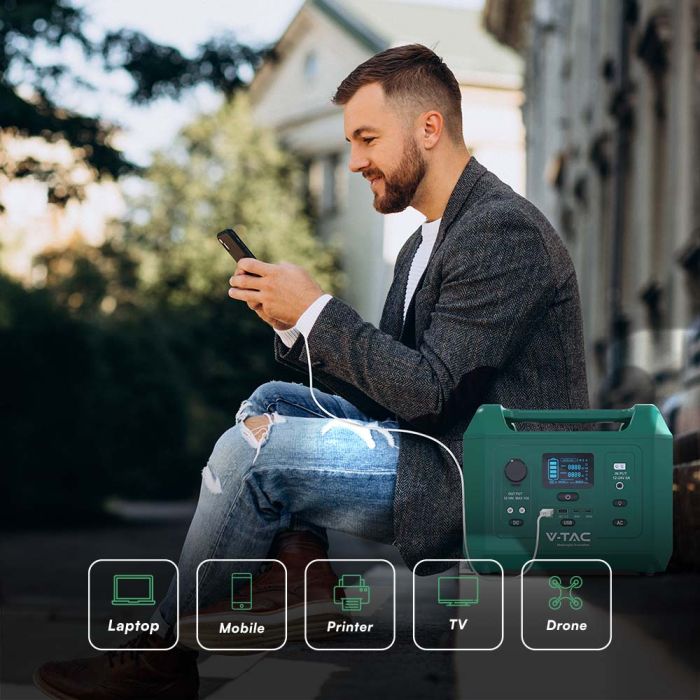 V-TAC Batería Portátil - Verde - 300W-extra-14.webp