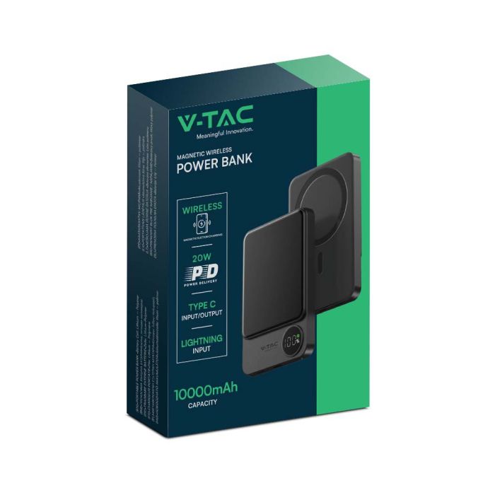 V-TAC Batería externa magnética  - Inalámbrico - Gris espacial - 10000mAh-extra-8.webp