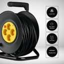 V-TAC Cable alargador resistente - IP20 - Amarillo y negro - 25m de cable-extra-2.webp