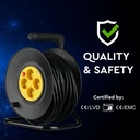 V-TAC Cable alargador resistente - IP20 - Amarillo y negro - 25m de cable-extra-4.webp
