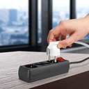 V-TAC Adaptadores y Tomas - 4 Vías - Extensión de Interruptor - IP20 - Negro - 1.5m Cable-extra-1.webp