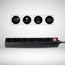 Adaptadores y tomas V-TAC - 8 vías - Toma de extensión de interruptor - IP20 - Negro - Cable de 1,5 m-extra-5.webp