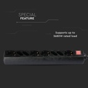 Adaptadores y tomas V-TAC - 8 vías - Toma de extensión de interruptor - IP20 - Negro - Cable de 1,5 m-extra-6.webp