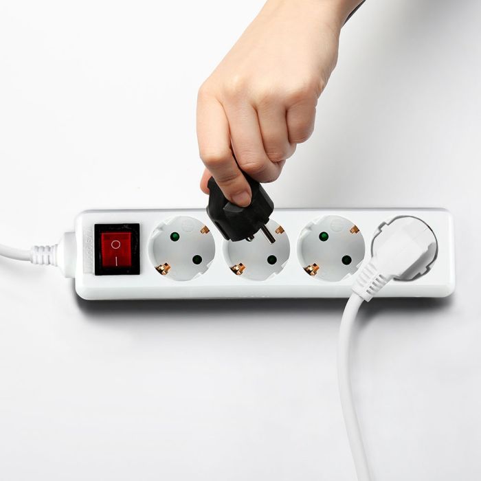 V-TAC Adaptadores y Tomas - 4 Vías - Interruptor Extensión Toma - IP20 - Blanco - 1.5m Cable-extra-2.webp